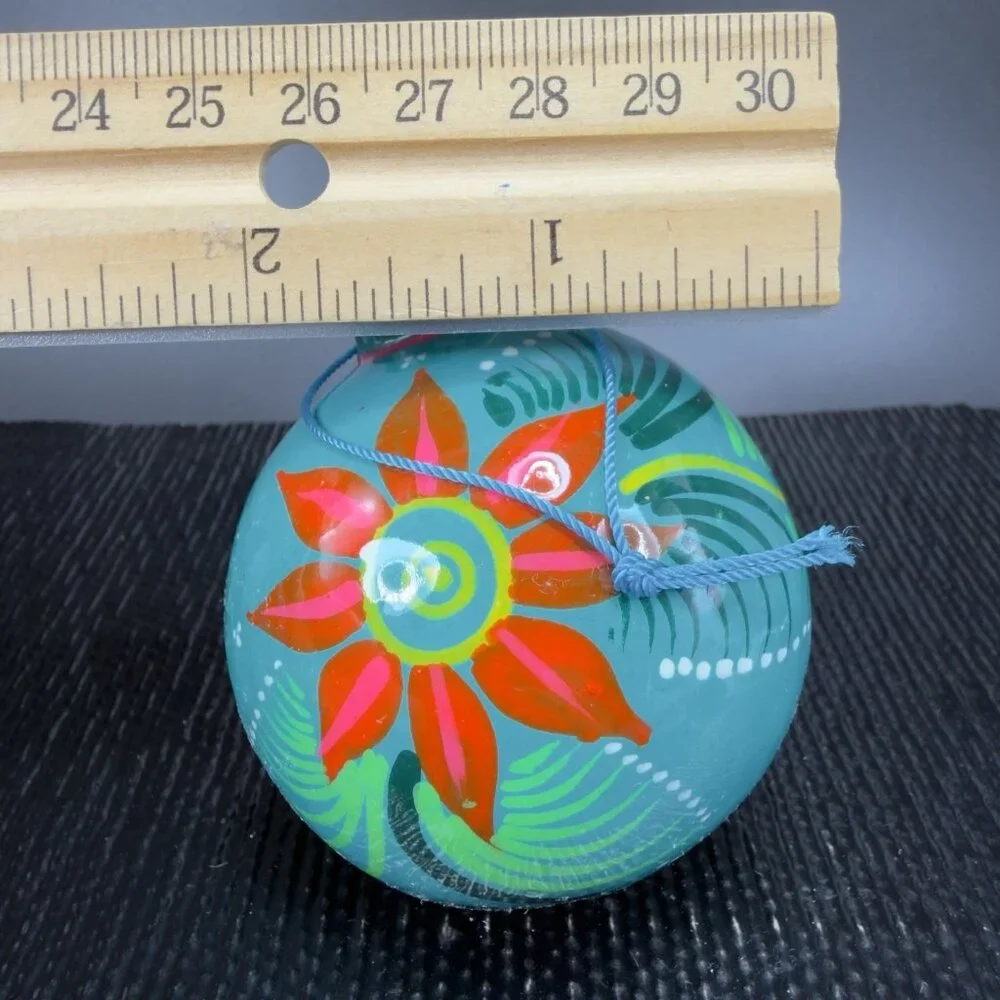 Hand Made Mexican‎ Pottery Redware Ornament Figurine Hanging Decor Mexico VTG